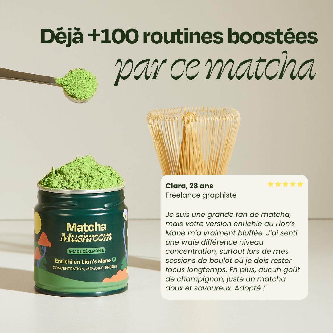 Matcha FOCUS aux champignons