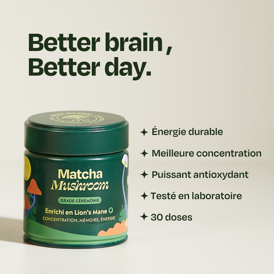 Matcha FOCUS aux champignons