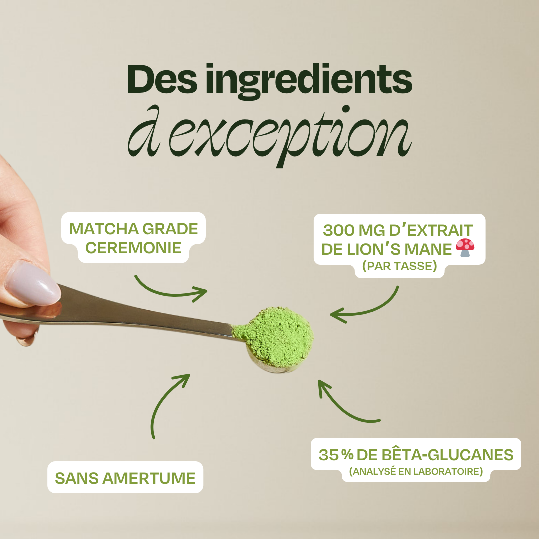 Matcha FOCUS aux champignons