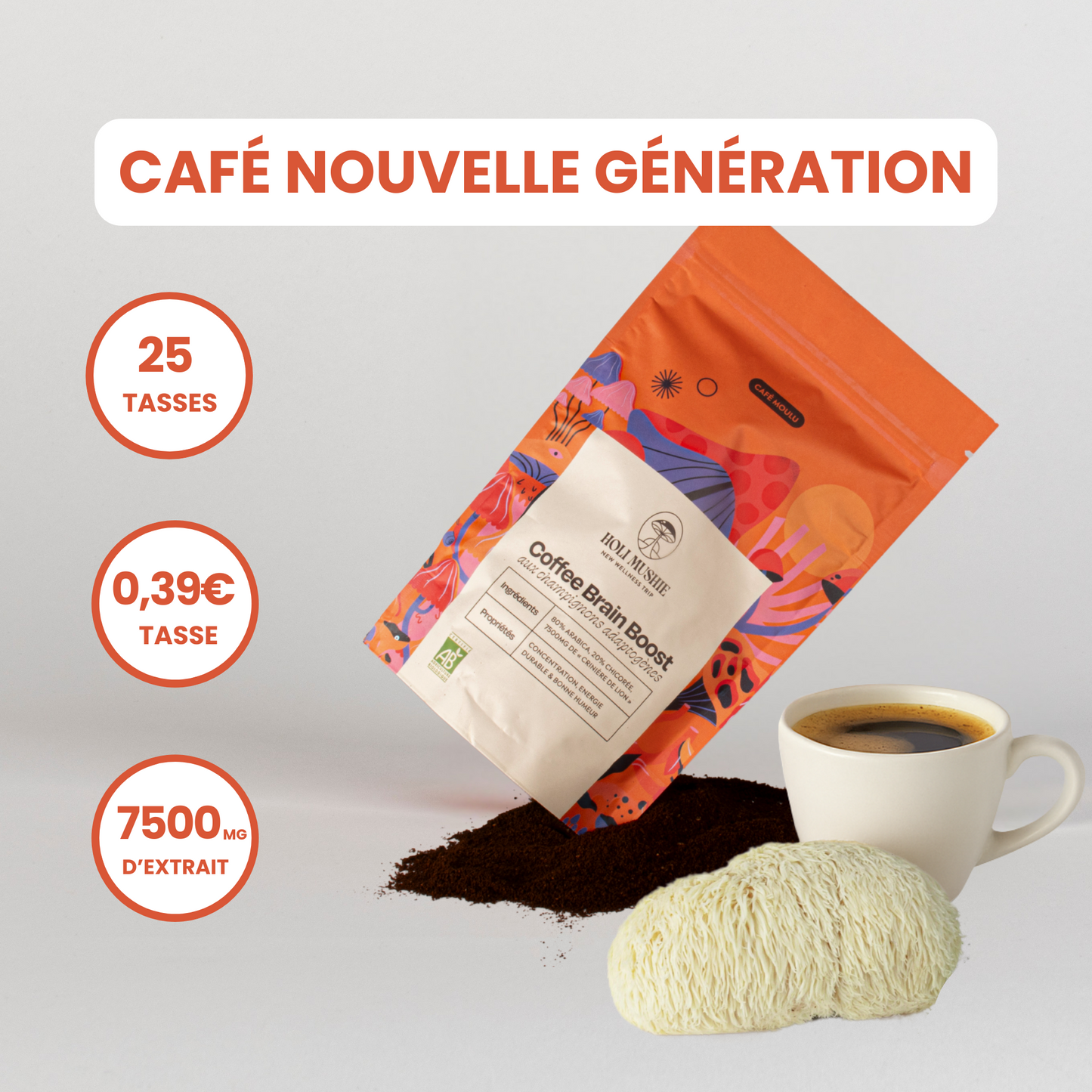 Café adaptogène moulu - PRÉCOMMANDE