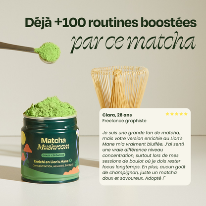 Matcha FOCUS aux champignons