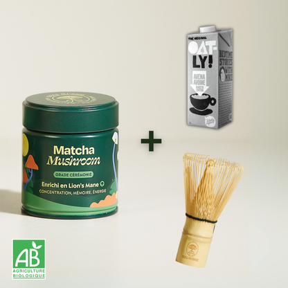 Matcha + fouet + lait barista