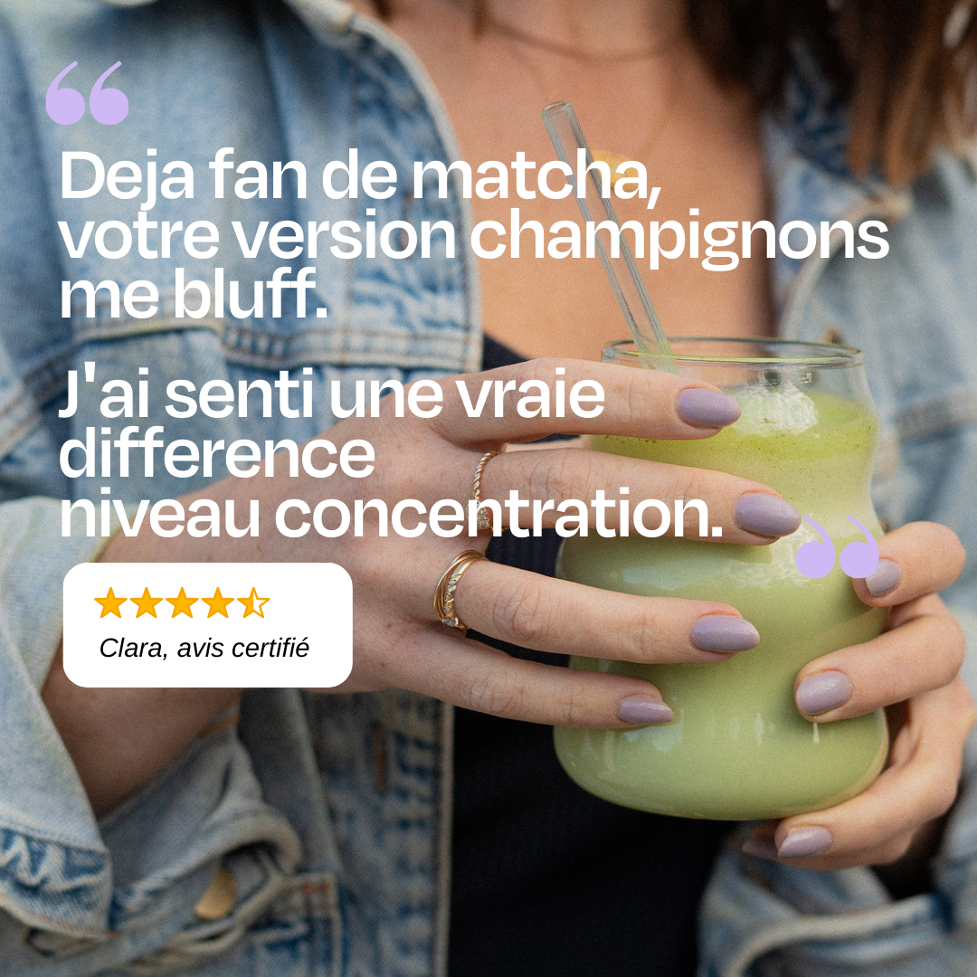 Matcha aux champignons adaptogènes