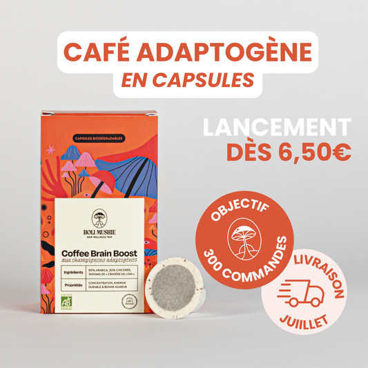 Café adaptogène capsules - PRÉCOMMANDE
